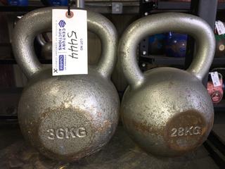 36Kg & 28Kg Kettle Bells.