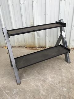 Body Solid 2-Tier Storage Rack.
