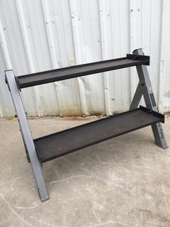 Body Solid 2-Tier Storage Rack.