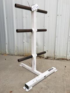 Apex Weight Plate Rack w/ Weight Plates.