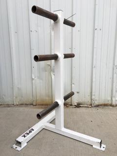 Apex Weight Plate Rack w/ Weight Plates.