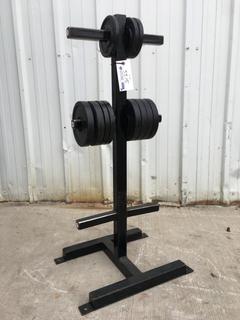 Black Weight Plate Rack.