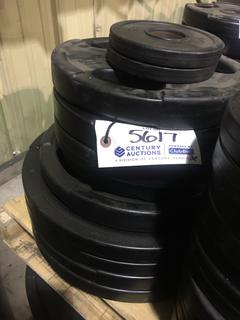 Quantity of 45,35 & 25lb Weight Plates.