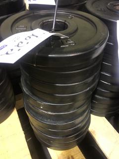 (12) 5lb Weight Plates.