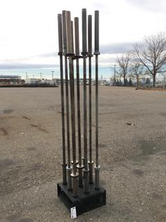 Rogue Barbell Holder w/ (9) Olympic Bars.