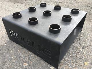 Rogue Barbell Holder w/ (9) Olympic Bars.