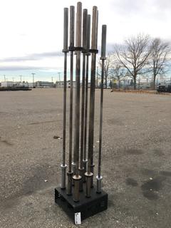 Rogue Barbell Holder w/ (9) Olympic Bars.
