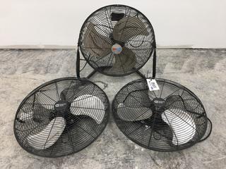 (2) 20" High Velocity Fans & (1) Floor Fan.