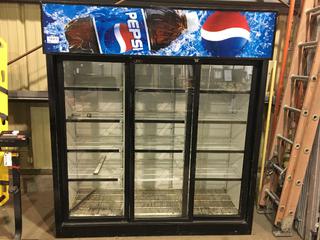 QBD Cooling Systems DC60ST 3-Door Cooler, 115V / Single Phase 60 Hz 11.8 Amp, S/N 1ZY010700147675.