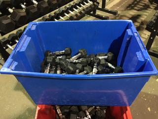 Quantity of 3lb & 5lb Hex Dumbbells.