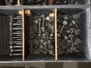 Quantity of Assorted Hex Dumbbells.