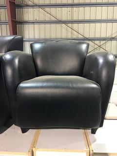 Faux Leather Club Chair.