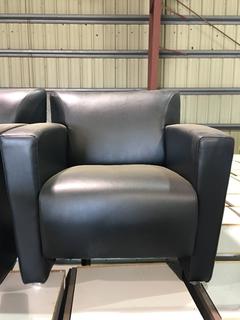 Faux Leather Club Chair.