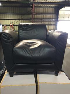 Faux Leather Club Chair.
