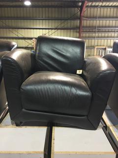 Faux Leather Club Chair.