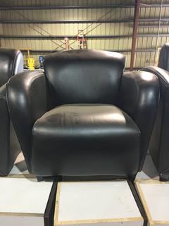 Faux Leather Club Chair.