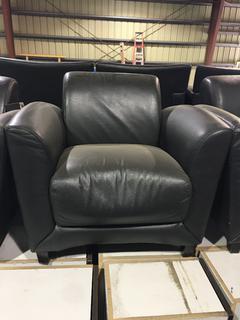 Faux Leather Club Chair.