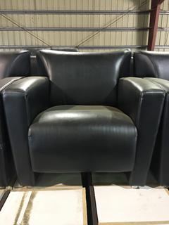 Faux Leather Club Chair.