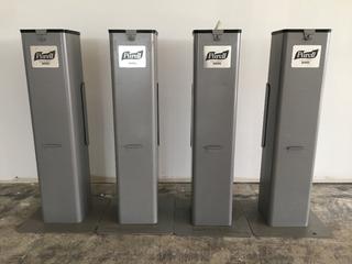 (4) Purell Hand Sanitizing Wipe Stations.