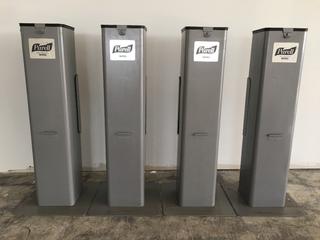 (4) Purell Hand Sanitizing Wipe Stations.