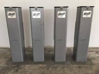 (4) Purell Hand Sanitizing Wipe Stations.