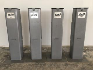 (4) Purell Hand Sanitizing Wipe Stations.