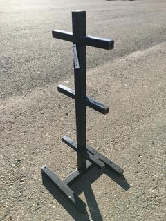 Black Weight Plate Rack.