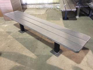 Wood Bench With Metal Legs, 84"L x 17"W x 18"H.