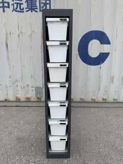 12in x 17in x 6ft Single Metal Shoe locker.