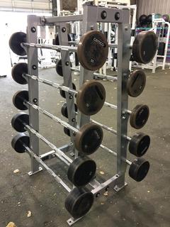 Hammer Strength Barbell Rack c/w Cemco Barbells 40-110lbs.