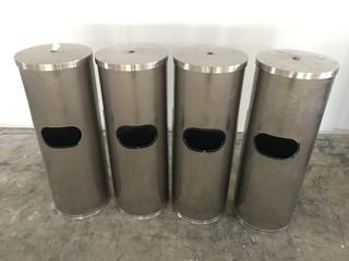 (4) Stainless Steel Gym Wipes Dispenser.