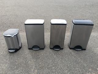 (4) Assorted Garbage Bins.