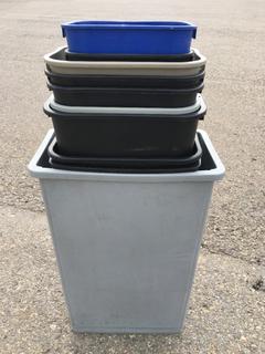 Assorted Garbage/Recycling Bins.