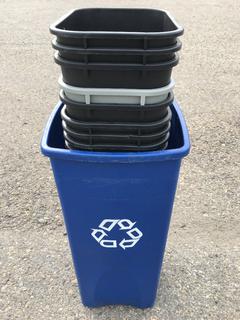 Assorted Garbage/Recycling Bins.