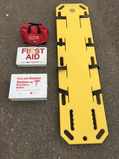 (3) First Aid Kits & (1) Backboard.