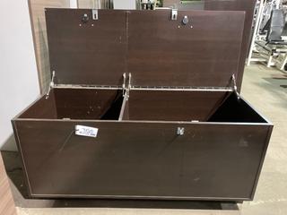 2-Section Horizontal Storage  Cabinet, 60.5"x 24"x 29".