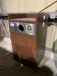 Recycling Cabinet, 24.5"x 23.25"x 47".
