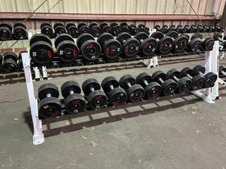 Magnum Dumbbell Rack w/ 30lbs - 75lbs Dumbbell Set.