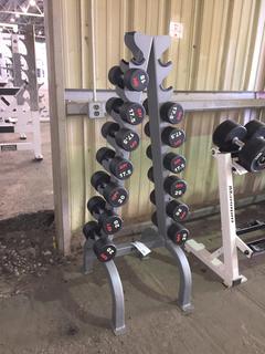 Small Dumbbell Rack w/ Dumbbells.