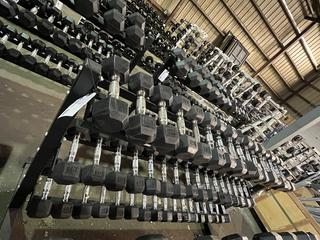 Dumbbell Rack w/ Dumbbells.