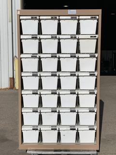 42in x 17in x 6ft Metal Shoe Locker.