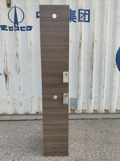 Qty Of (4) 15in X 18in X 6ft 2-Door Single Lockers w/ Right and/or Left Swing Doors.