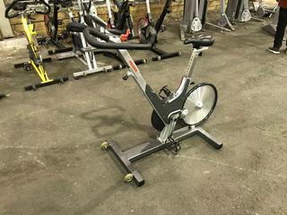 Keiser M3 Spin Bike c/w Self-Tensioning Poly V-Belt Drive & Monitor. S/N 121010-28431.