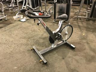 Keiser M3 Spin Bike c/w Self-Tensioning Poly V-Belt Drive & Monitor. S/N 130314-44224.