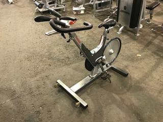 Keiser M3 Spin Bike c/w Self-Tensioning Poly V-Belt Drive & Monitor. S/N 130314-44223.