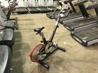 Keiser M3i Spin Bike c/w Self-Tensioning Poly V-Belt Drive & Monitor. S/N 161102-70613.