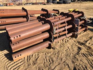 Qty Of (9) 10ft Screw Piles w/ 6in Head