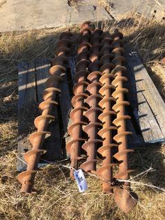 (5) 5ft long 5in diameter Drill Stem Joints w/ Flyting, 5in Collar And 1 1/2in Hex Drive