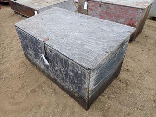 27 1/4in X 50in X 24in Wood Storage Box