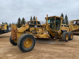 2005 Caterpillar 140H VHP Plus Motor Grader C/w PB, 14ft Mold Board, AC Cab, Diamond MS1BBL Ripper w/ (3) Shanks, 17.5R 25 Michelin Xsnow Plus Tires, Beacon, POS Air Shut Off, Cat Data Link. Showing 12676hrs. SN CAT0140HCAPM02566 *See Work Orders In Documents Tab*